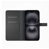 Puro iPhone 16 Cover Wallet Stand Sort