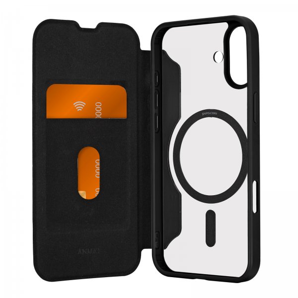 Puro iPhone 16 Plus Cover Book Mag 2 Sort
