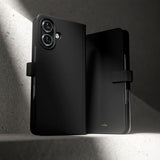 Puro iPhone 16 Plus Cover Wallet Stand Sort