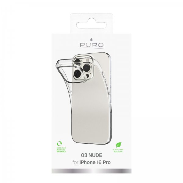 Puro iPhone 16 Pro Cover Nude Transparent