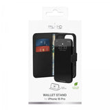 Puro iPhone 16 Pro Cover Wallet Stand Sort