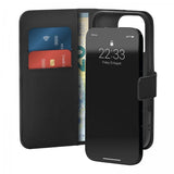 Puro iPhone 16 Pro Cover Wallet Stand Sort