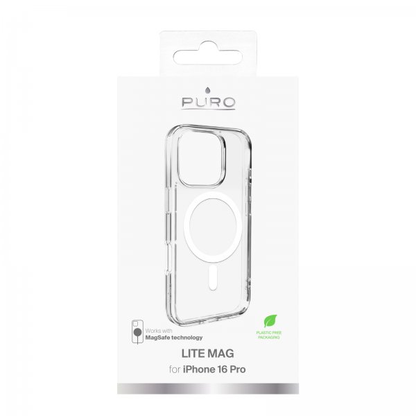 Puro iPhone 16 Pro Cover Lite Mag Transparent
