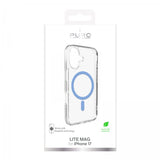 Puro iPhone 17 Cover Lite Mag Transparent Blå