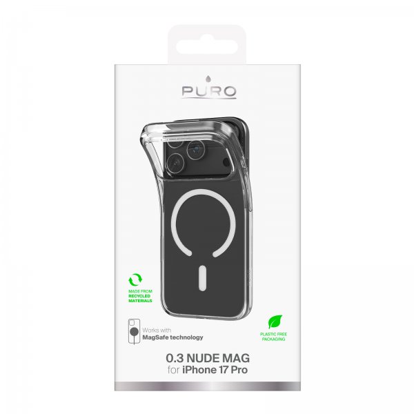 Puro iPhone 17 Pro Cover 0.3 Mag Transparent