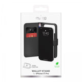 Puro iPhone 17 Pro Etui Wallet Stand Sort