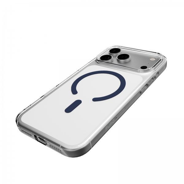 Puro iPhone 17 Pro Cover Lite Mag Gennemsigtig Blå