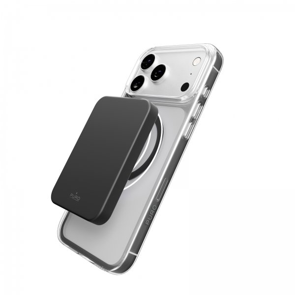 Puro iPhone 17 Pro Cover Lite Mag Transparent Sort