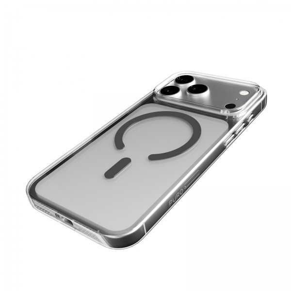 Puro iPhone 17 Pro Cover Lite Mag Transparent Sort
