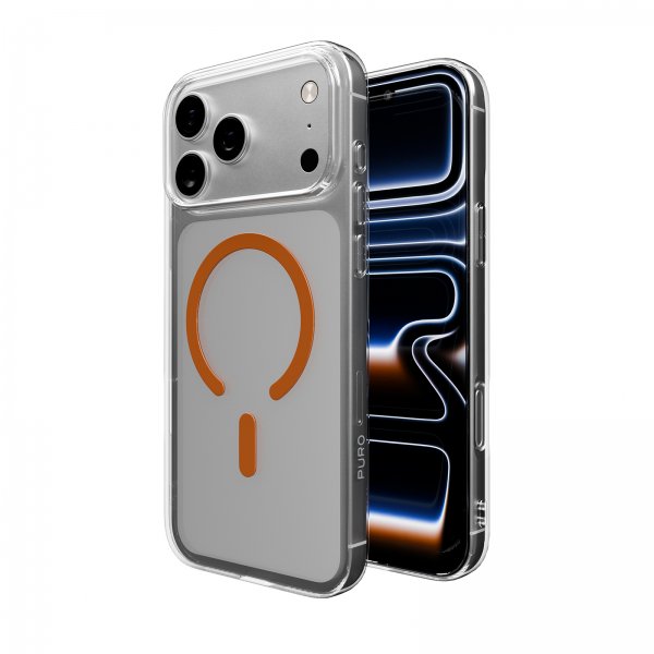 Puro iPhone 17 Pro Cover Lite Mag Transparent Orange