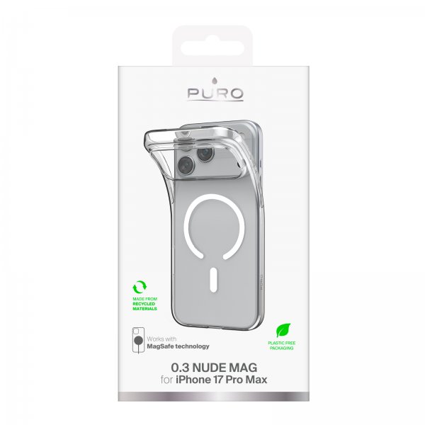Puro iPhone 17 Pro Max Cover 0.3 Mag Transparent