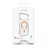 Puro iPhone 17 Pro Max Cover Lite Mag Transparent Orange