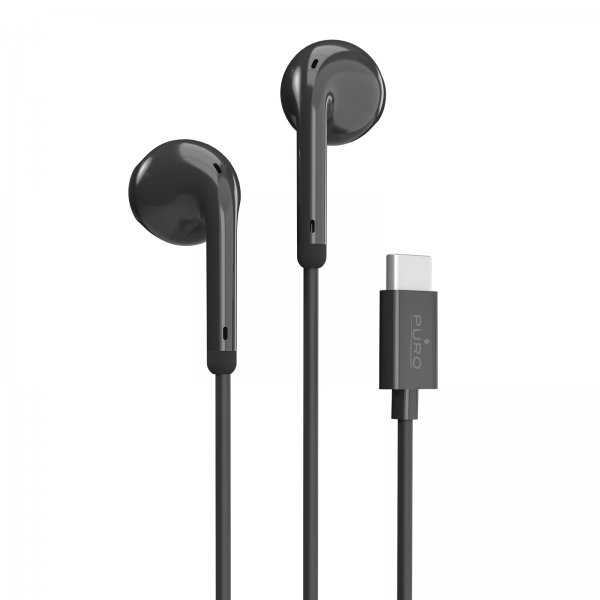 Puro Kablede Høretelefoner Filo USB-C Sort