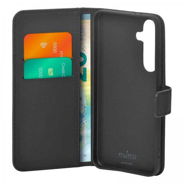 Puro Samsung Galaxy S24 Plus Cover Wallet Stand Sort