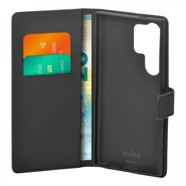 Puro Samsung Galaxy S24 Ultra Cover Wallet Stand Sort