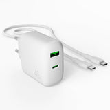 Puro oplader med kabel ProLite Kit USB-C 45W 1.2m Hvid