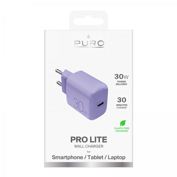 Puro Laddare Pro Lite 30W USB-C Lilla