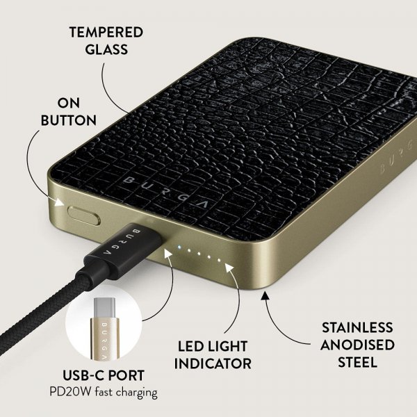 Burga Powerbank MagSafe 5000 mAh Reaper's Touch Guld
