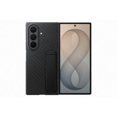 Samsung Original Samsung Galaxy Z Fold 8 Ultra Cover Carbon Standing Case Sort