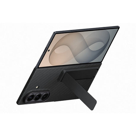 Samsung Original Samsung Galaxy Z Fold 8 Ultra Cover Carbon Standing Case Sort