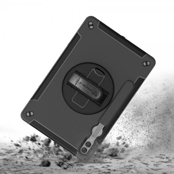 Armor-X Samsung Galaxy Tab S9 FE Plus Cover Vandafvisende Robust Etui Håndrem Kickstand