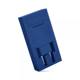 Usbepower ROCK dobbelt USB-oplader - 2-i-1 Lommeoplader Blå