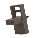 Usbepower ROCK dobbelt USB-oplader - 2-i-1 Lommeoplader Brun