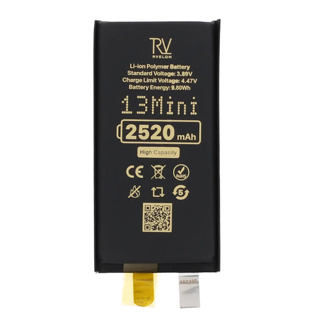 Rvelon Batteri til iPhone 13 mini 2520mAh uden flexkabel