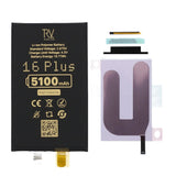 Rvelon Batteri til iPhone 16 Plus 5100mAh uden flexkabel