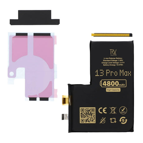 Rvelon Batteri til iPhone 13 Pro Max 4800mAh uden flexkabel