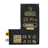 Rvelon Batteri til iPhone 15 Pro 3480mAh uden flexkabel