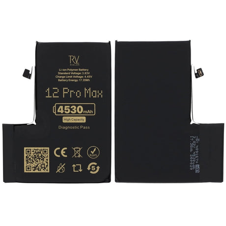 Rvelon Batteri til iPhone 12 Pro Max – 4530 mAh Høj kapacitet
