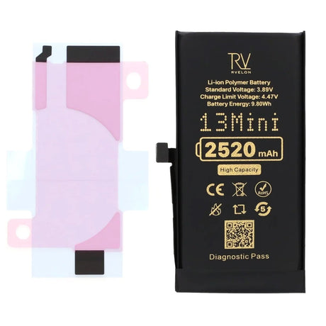 Rvelon Batteri til iPhone 13 Mini – 2520 mAh høj kapacitet