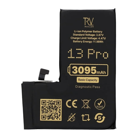 Rvelon Batteri til iPhone 13 Pro – 3095 mAh original kapacitet