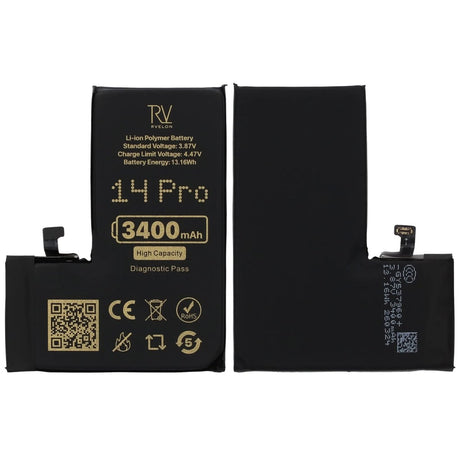 Rvelon Batteri til iPhone 14 Pro – 3400 mAh høj kapacitet
