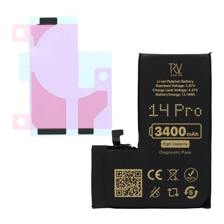 Rvelon Batteri til iPhone 14 Pro – 3400 mAh høj kapacitet