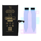 Rvelon Batteri til iPhone 15 – 3650 mAh høj kapacitet