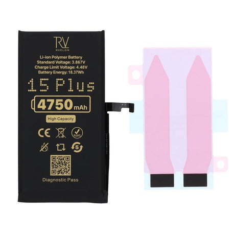 Rvelon Batteri til iPhone 15 Plus – 4750 mAh høj kapacitet