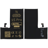 Rvelon Batteri til iPhone 15 Pro – 3274 mAh original kapacitet