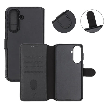 Rvelon Samsung Galaxy A37 Etui 4 Kortholder Aftageligt Cover Sort
