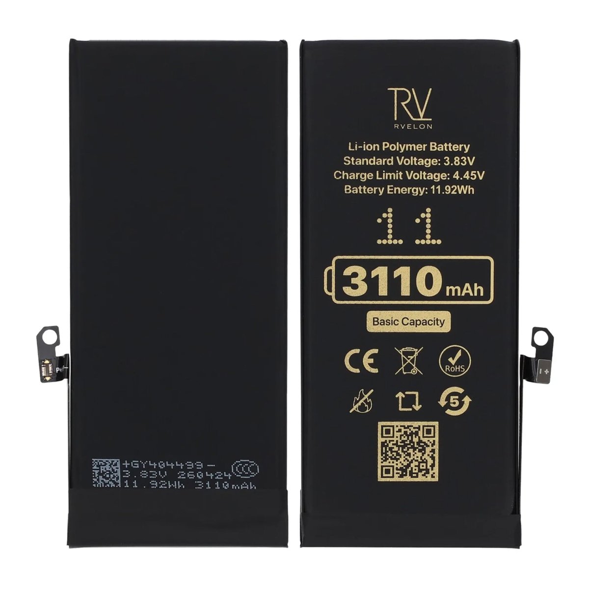 Rvelon Premium Batteri til iPhone 11 - 3110mAh