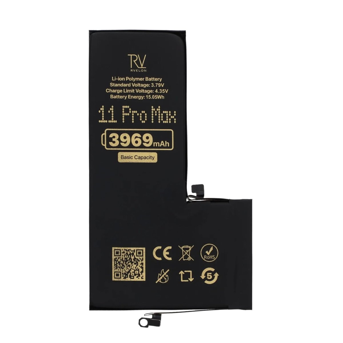 Rvelon Premium Batteri til iPhone 11 Pro Max - 3969mAh