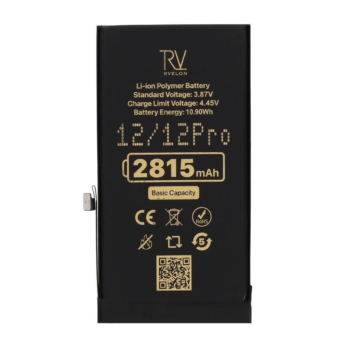 Rvelon Premium Batteri til iPhone 12/12 Pro - 2815mAh
