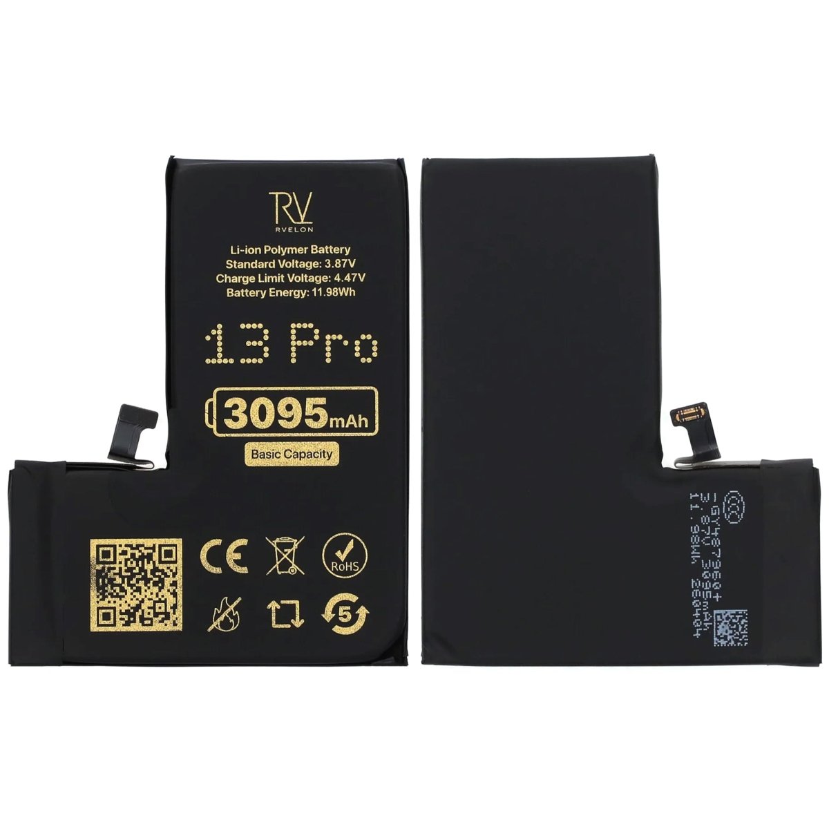 Rvelon Premium Batteri til iPhone 13 Pro - 3095mAh