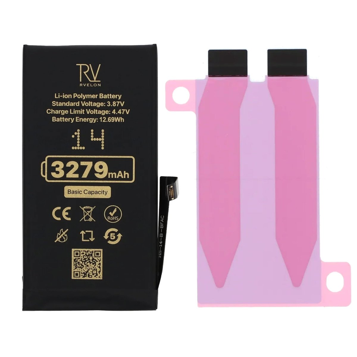Rvelon Premium Batteri til iPhone 14 - 3279mAh