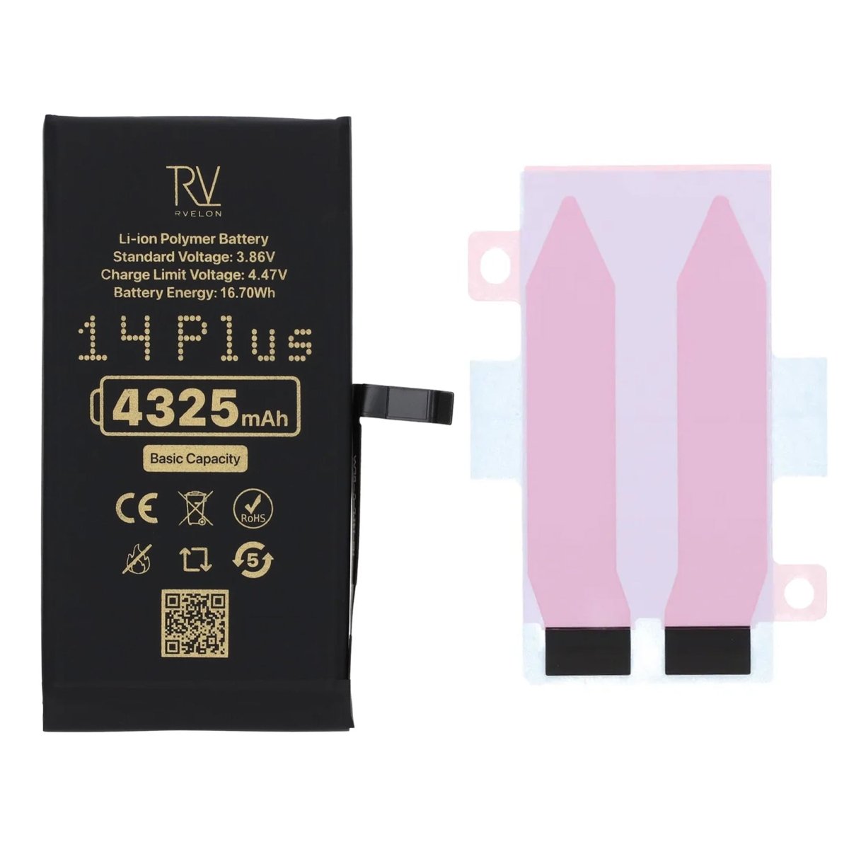 Rvelon Premium Batteri til iPhone 14 Plus - 4325mAh
