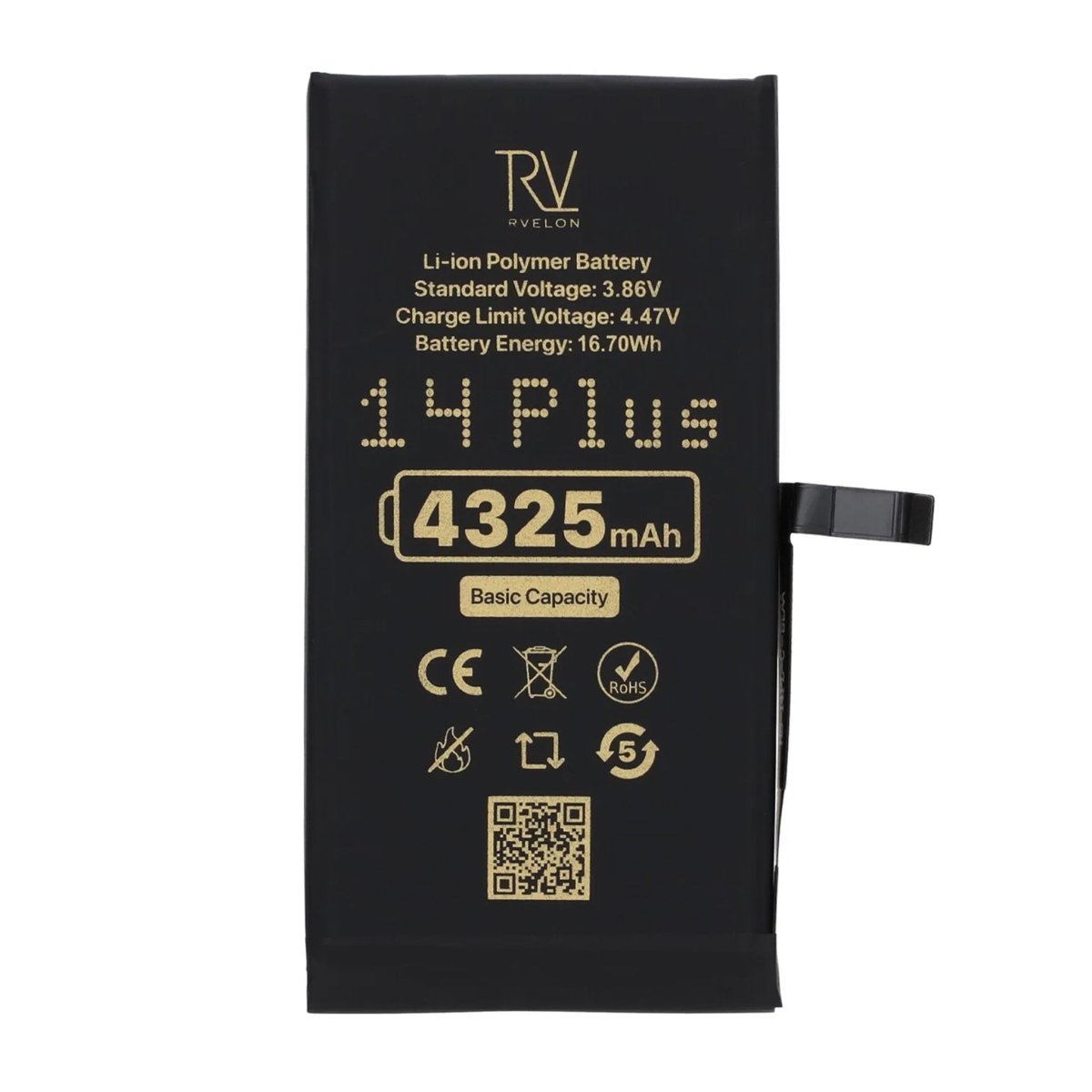 Rvelon Premium Batteri til iPhone 14 Plus - 4325mAh