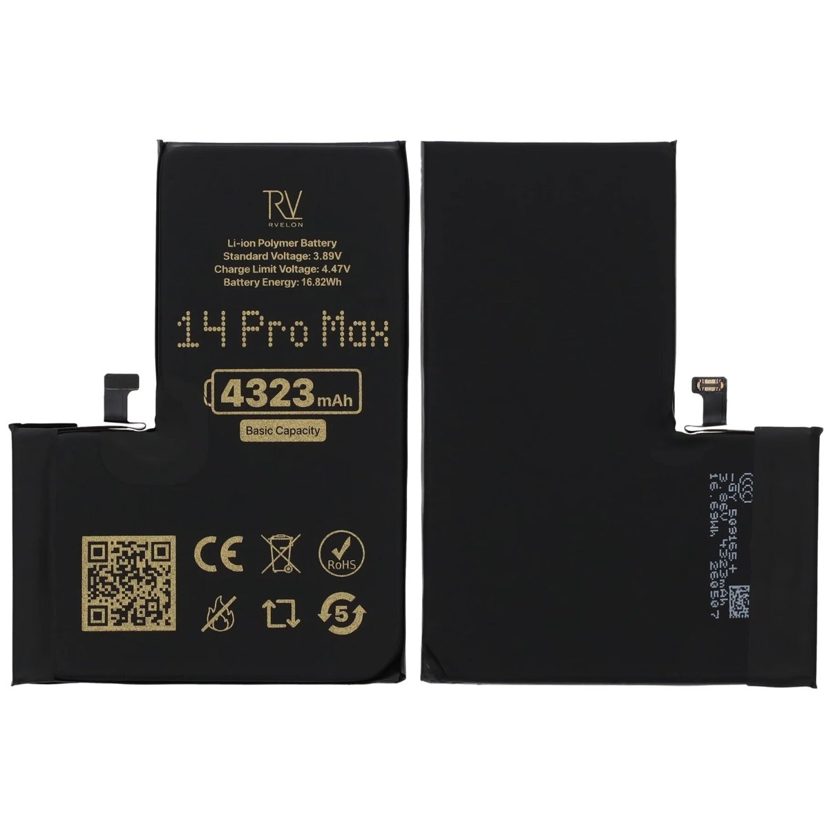 Rvelon Premium Batteri til iPhone 14 Pro Max - 4323mAh