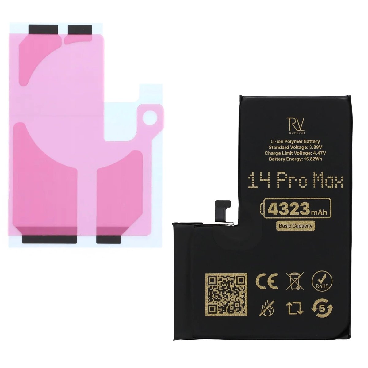 Rvelon Premium Batteri til iPhone 14 Pro Max - 4323mAh