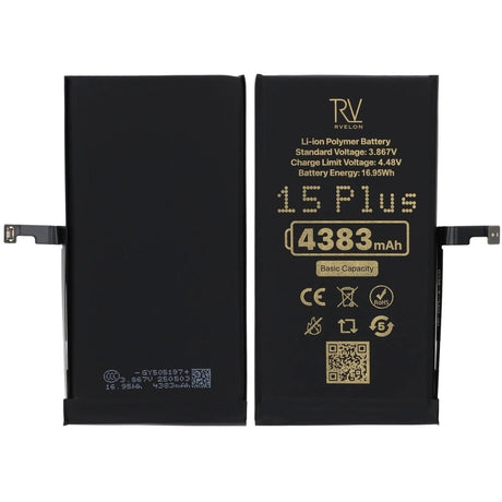 Rvelon Premium Batteri til iPhone 15 Plus - 4383mAh